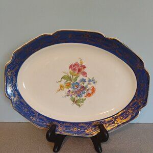 Royal Stetson Madame DuBarry pattern 22kt Gold Trim Platter 11"